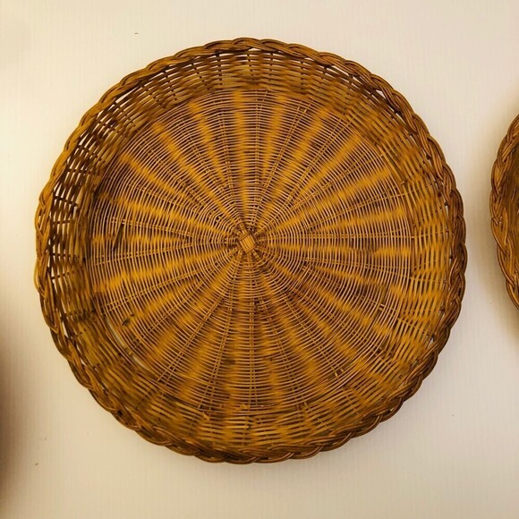 Country Primitive Beachy Boho Vintage Wall Basket Decor - Picture 3 of 11